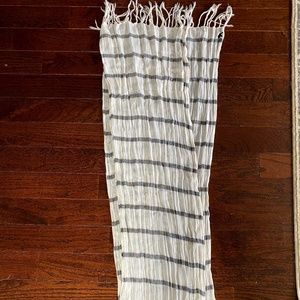 White and Grey Scarf